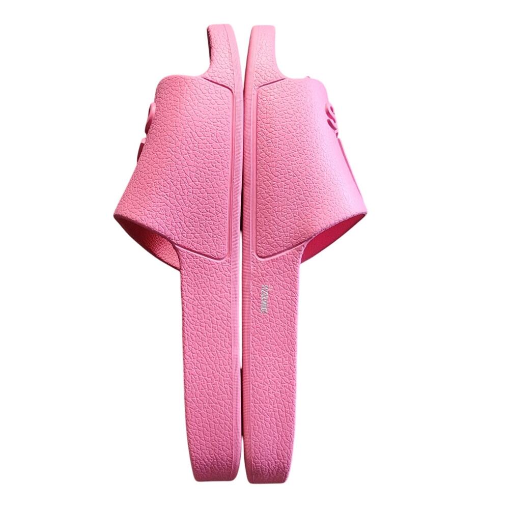 Adidas Adilette Aqua Pink Fusion Slip On Slides M8 W9 - Picture 4 of 8